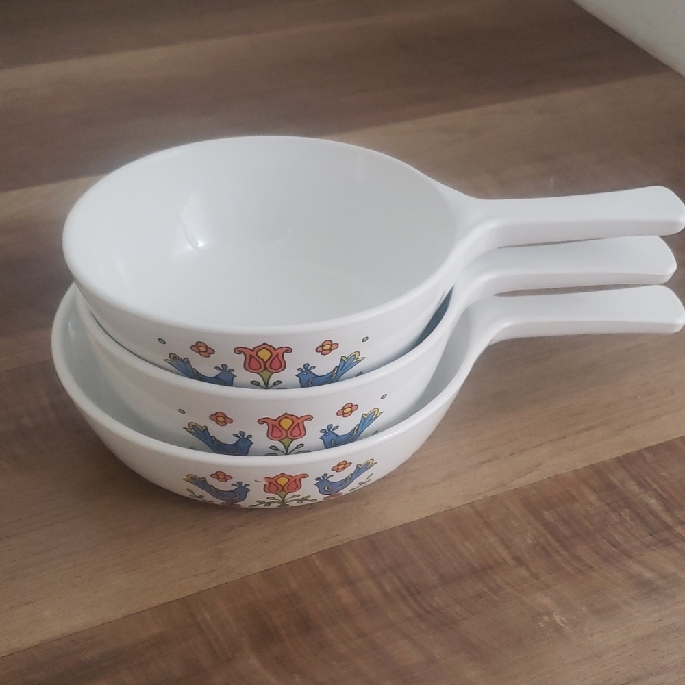 CorningWare Country Festival Vintage 3-Piece Skillet Sauce Pan Set